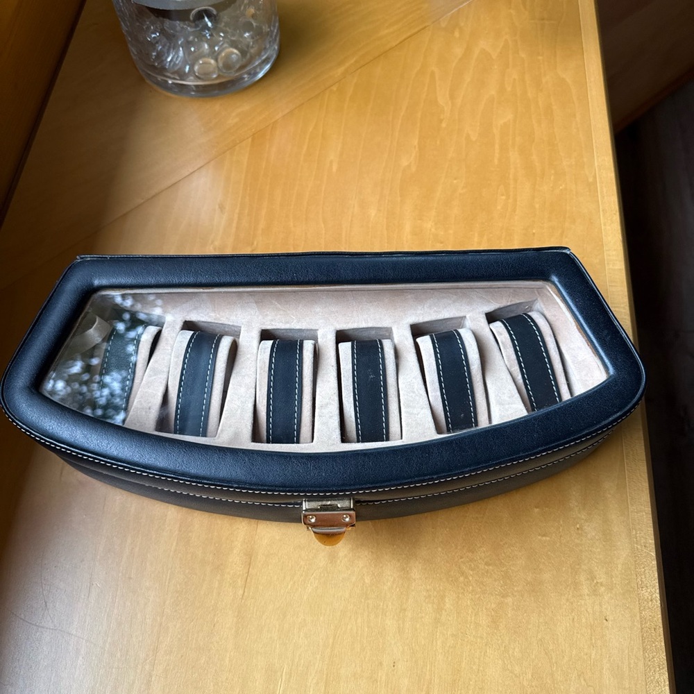 Black and Tan Watch Storage Case